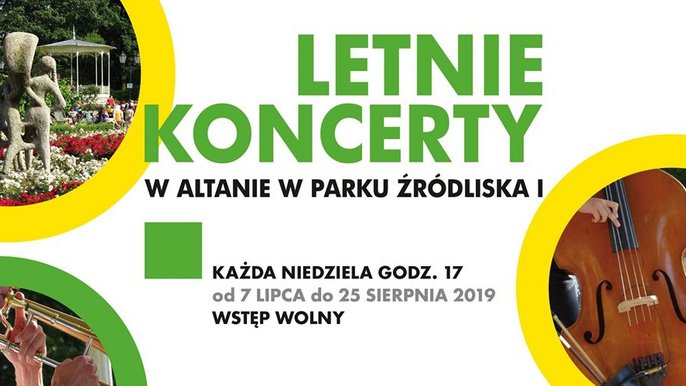 Grafika promująca wydarzenie: "Letnie koncerty w Altanie w Parku Źródliska I" - fot. mat. Akademia Muzyczna