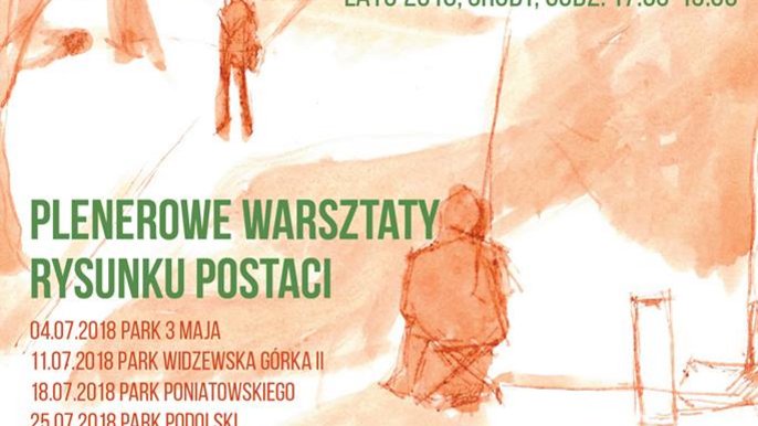 Grafika promująca wydarzenie: "Rysujemy w Łódzkich Parkach" - mat. pras. OKO